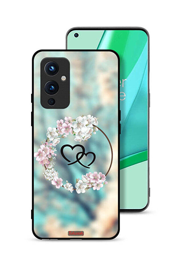 OnePlus 9 5G Protective Case Cover Hearts In Ring Art