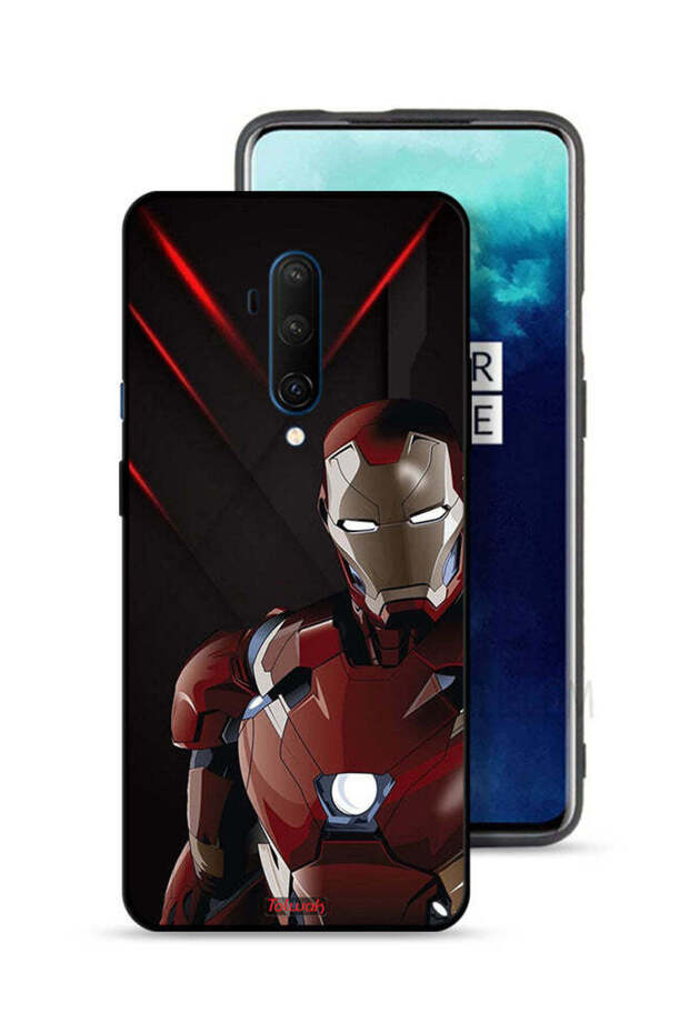 غطاء حماية لهاتف OnePlus 7T Pro بتصميم الرجل الحديدي
