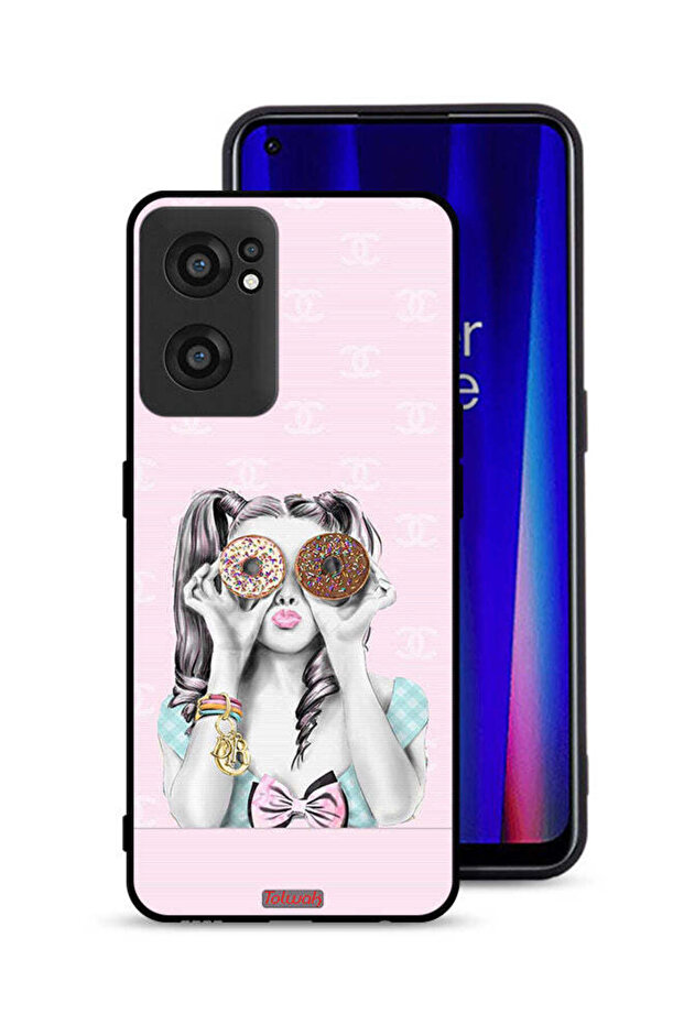 غطاء حماية لهاتف OnePlus Nord CE 2 5G يحمل قطعتين من الدونات