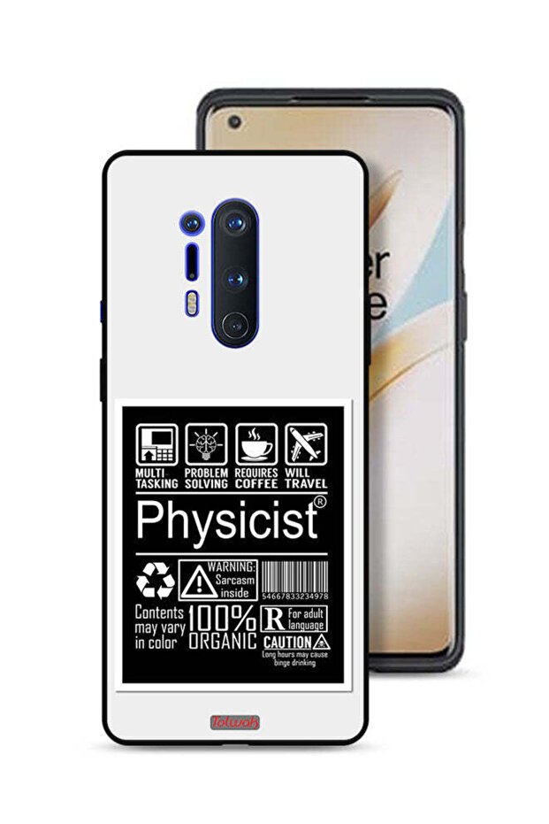 غطاء حماية لهاتف OnePlus 8 Pro بملصق فيزيائي
