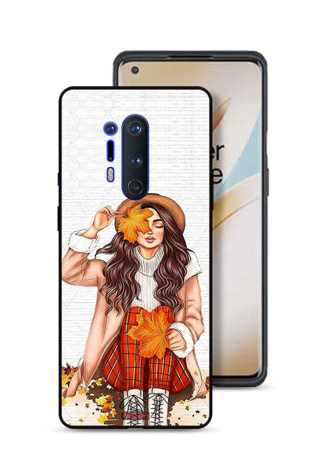 غطاء حماية لهاتف OnePlus 8 Pro يحمل صورة أوراق الخريف الفنية