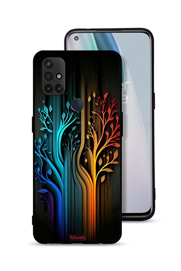 غطاء حماية لهاتف OnePlus Nord N10 5G برسومات أوراق الشجر