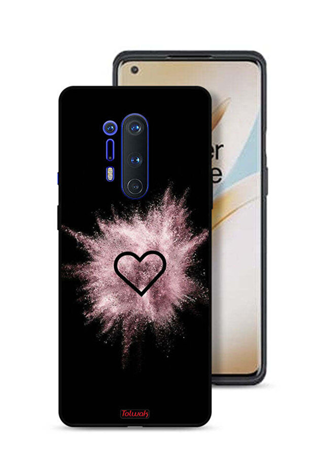 غطاء حماية لهاتف OnePlus 8 Pro بتصميم قلب لامع