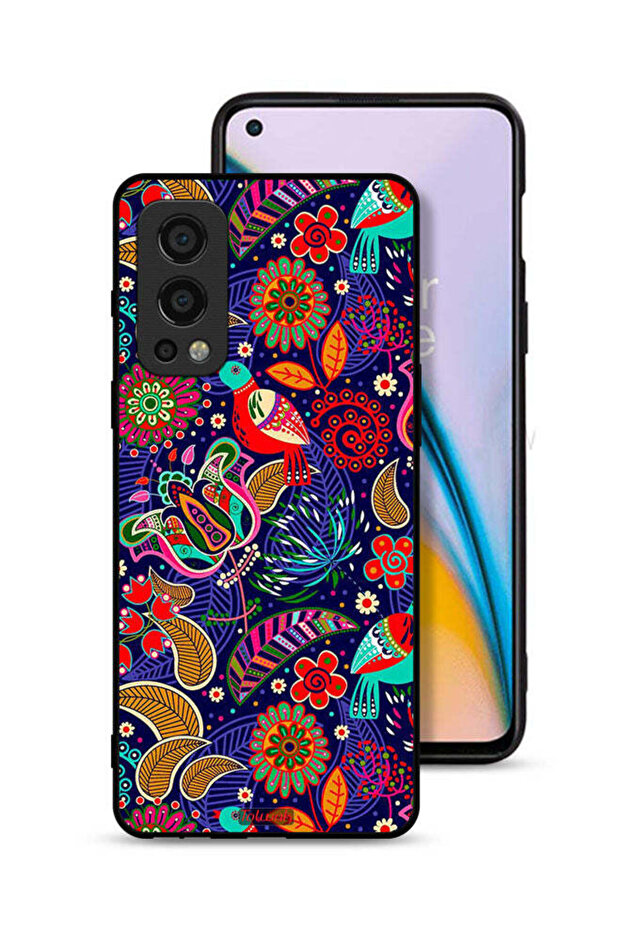 غطاء حماية لهاتف OnePlus Nord 2 5G بنقشة طيور وزهور