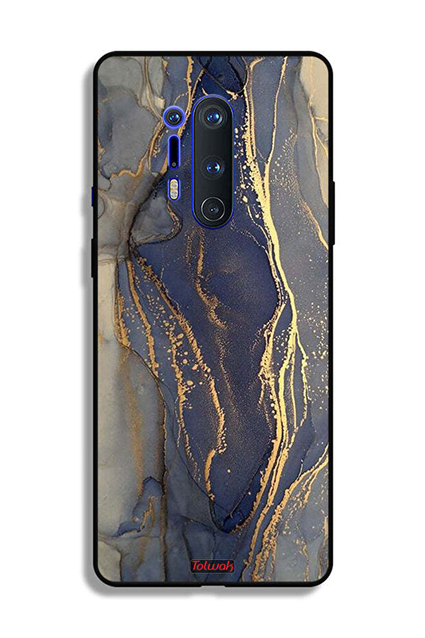 غطاء حماية لهاتف OnePlus 8 Pro بنمط رخامي لامع - 2