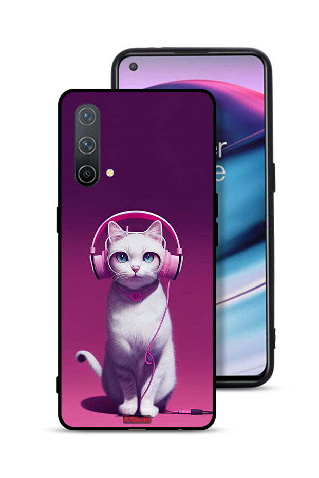 غطاء حماية لهاتف OnePlus Nord CE 5G بتصميم قطة لطيفة
