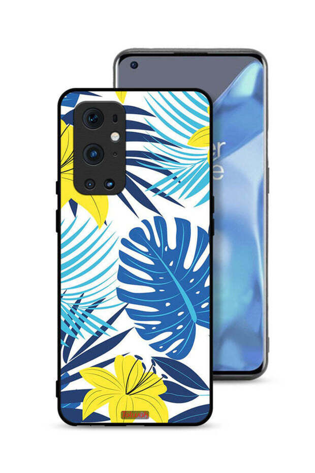 غطاء حماية لهاتف OnePlus 9 Pro 5G برسومات ريش وزهور