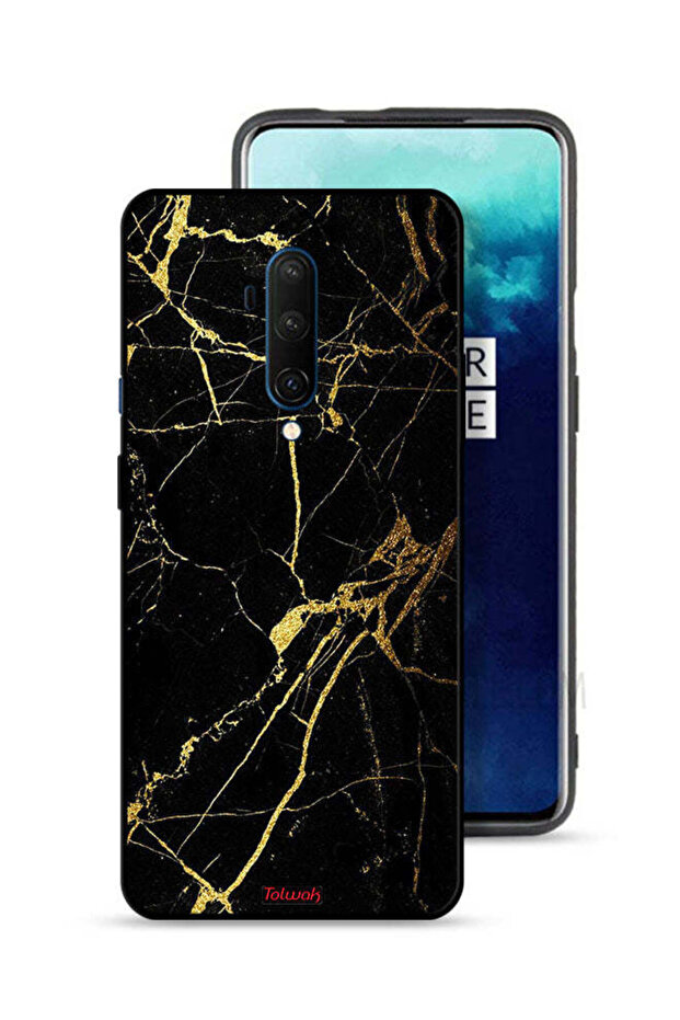 غطاء حماية لهاتف OnePlus 7T Pro من الرخام المتصدع