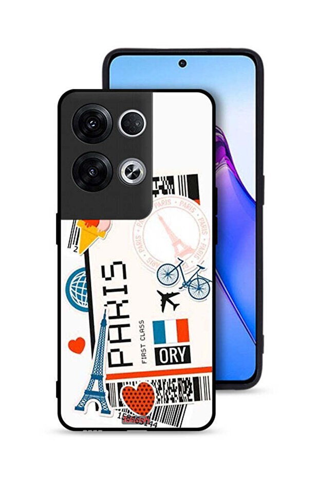 غطاء حماية لهاتف Oppo Reno8 Pro Plus 5G - ملصق باريسي