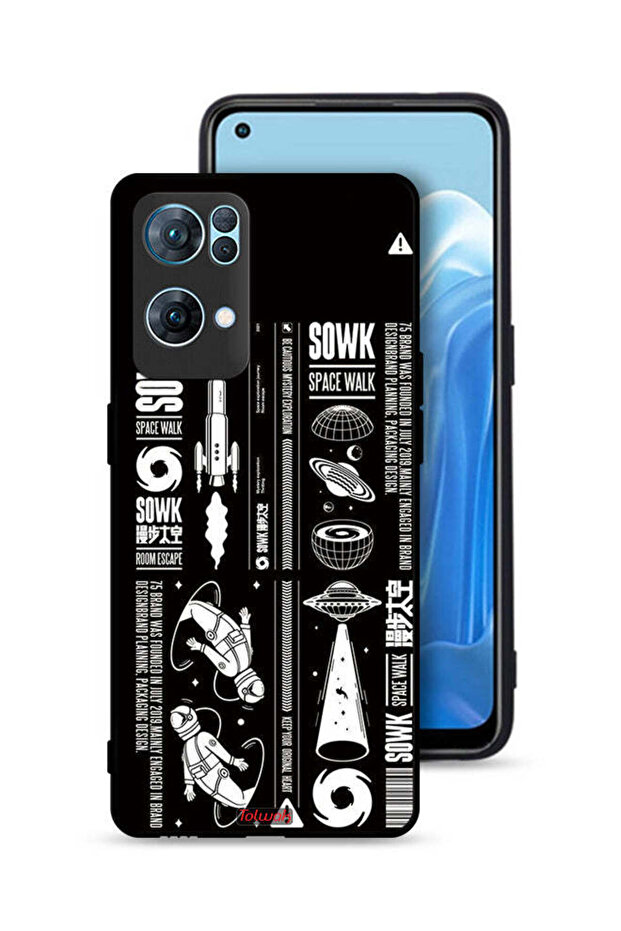غطاء حماية لهاتف Oppo Reno7 Pro 5G ملصق Sowk Space Walk