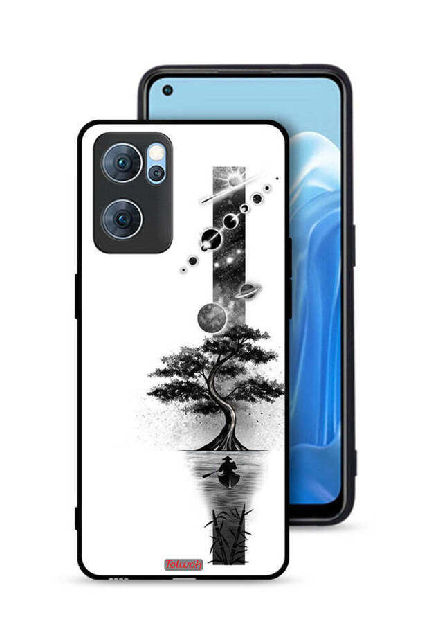 غطاء حماية لهاتف Oppo Reno7 5G بتصميم فن الأرض والفضاء