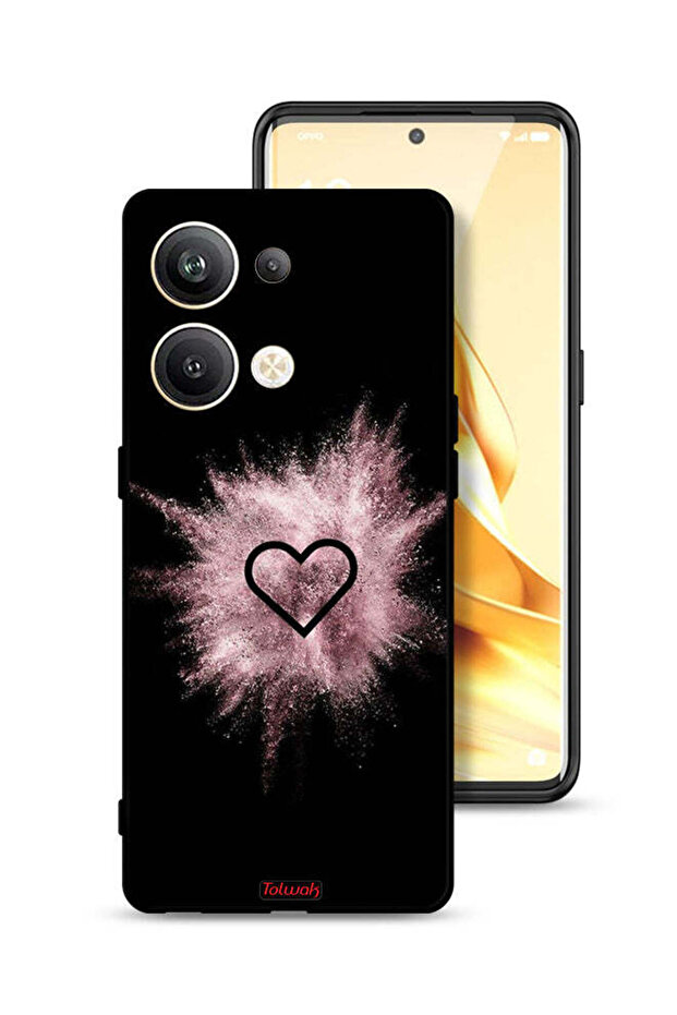 غطاء حماية لهاتف Oppo Reno9 Pro Plus 5G بتصميم قلب لامع