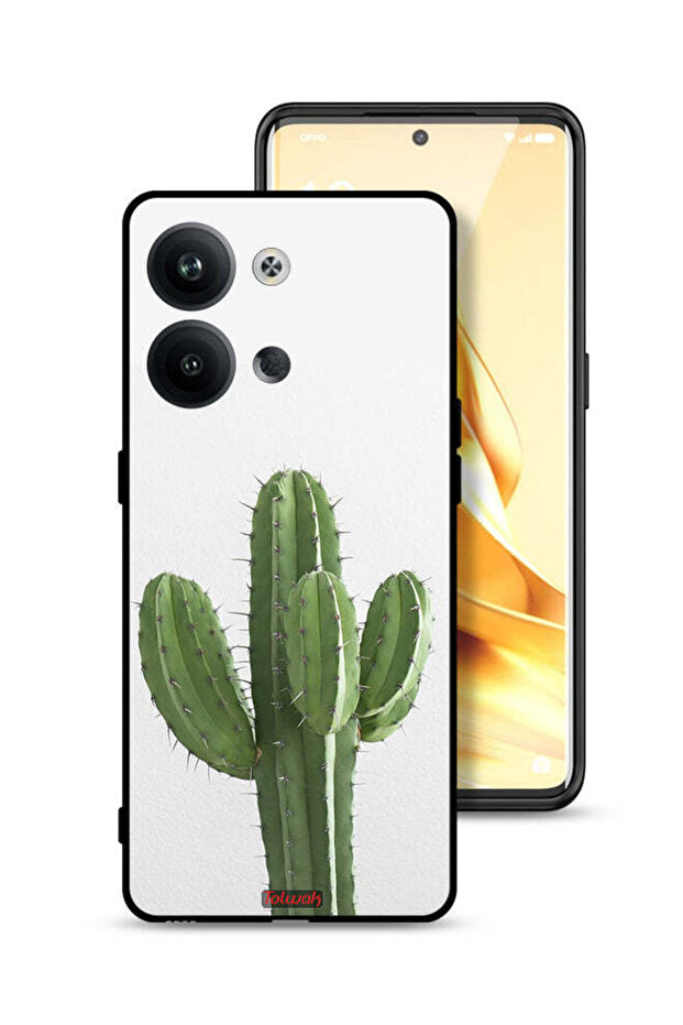 غطاء حماية لهاتف Oppo Reno9 5G بنقشة نبات الصبار