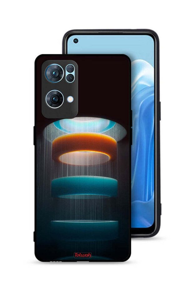 غطاء حماية لهاتف Oppo Reno7 Pro 5G بنمط حلقات فنية
