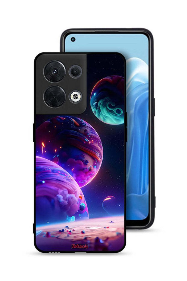 غطاء حماية لهاتف Oppo Reno8 5G بنمط كوكبي
