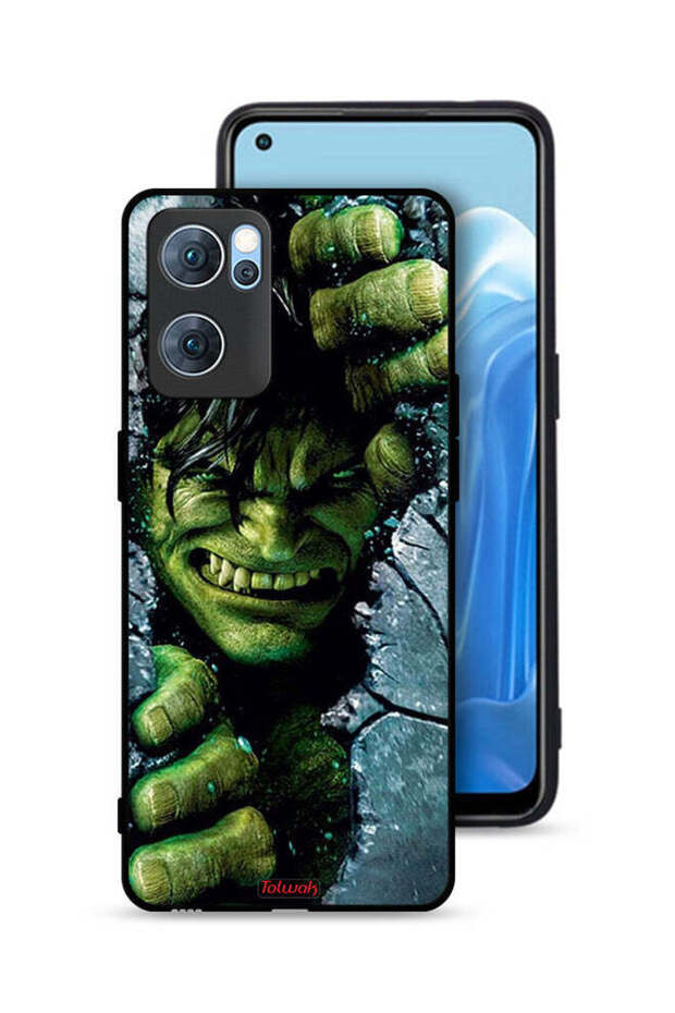 غطاء حماية لهاتف Oppo Reno7 5G بتصميم هالك المذهل