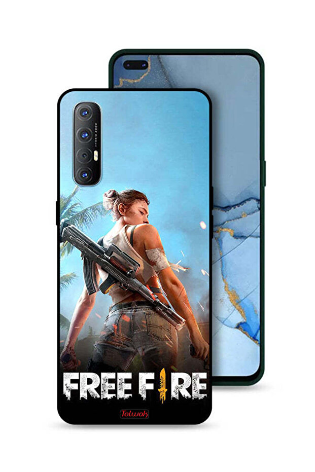 غطاء حماية لهاتف Oppo Reno3 Pro 4G - فري فاير