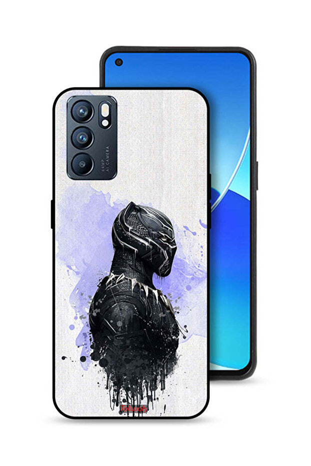 غطاء حماية لهاتف Oppo Reno6 5G - النمر الأسود