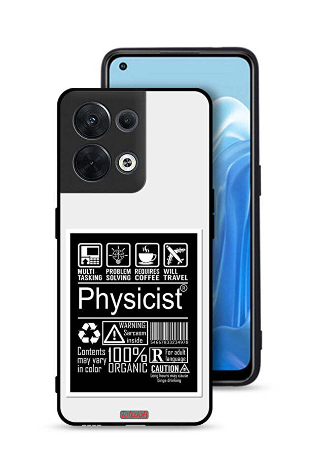 غطاء حماية لهاتف Oppo Reno8 5G بملصق فيزيائي