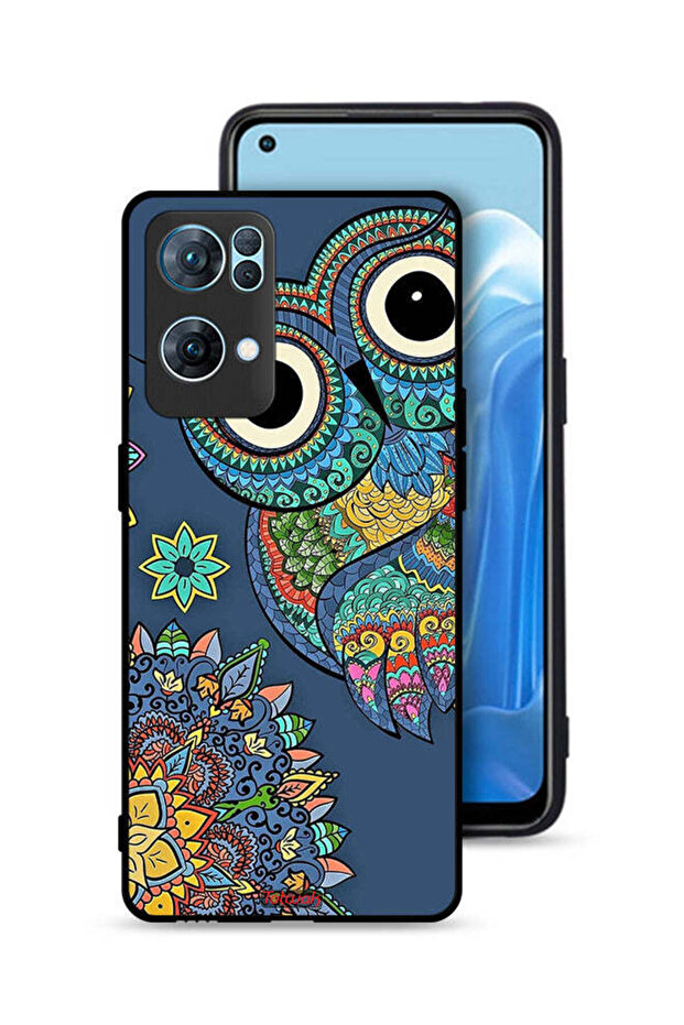 غطاء حماية لهاتف Oppo Reno7 Pro 5G بتصميم بومة زهرية