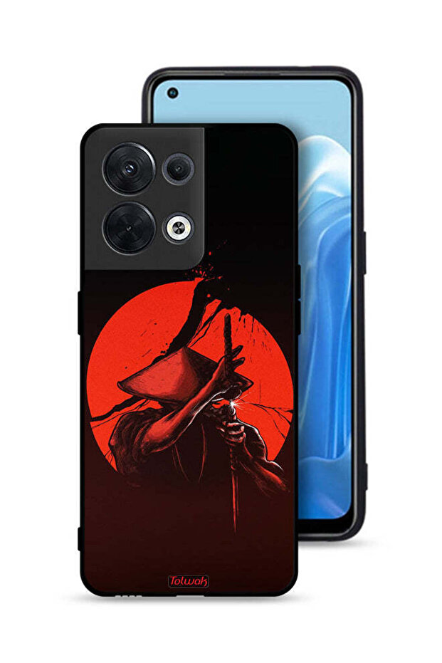 غطاء حماية لهاتف Oppo Reno8 5G بتصميم محارب السيف