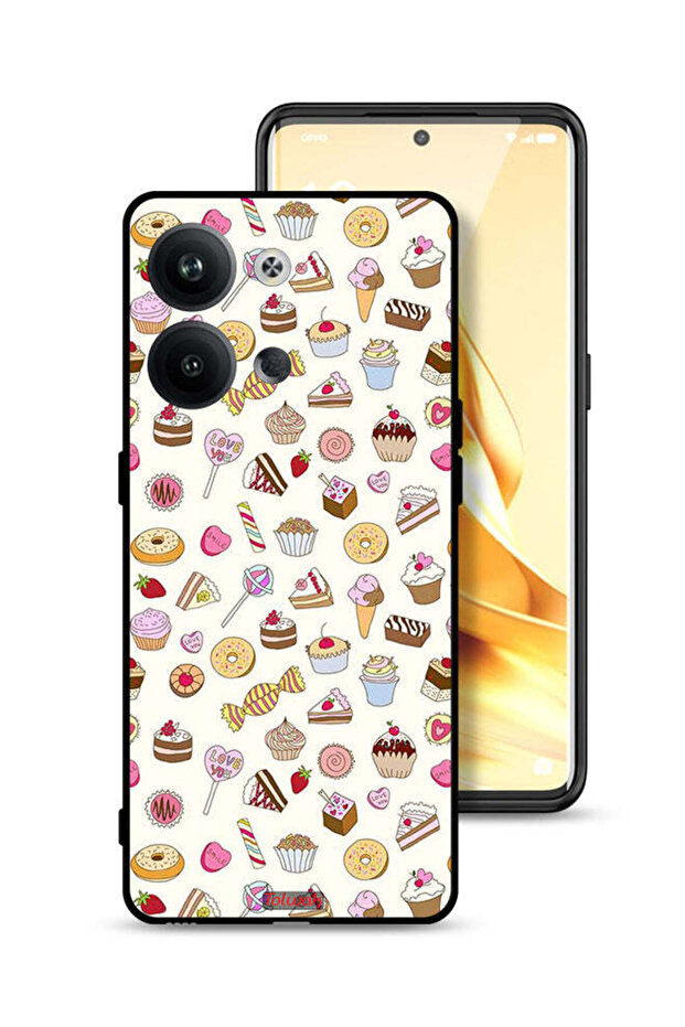 غطاء حماية لهاتف Oppo Reno9 5G بنمط العناصر المفضلة