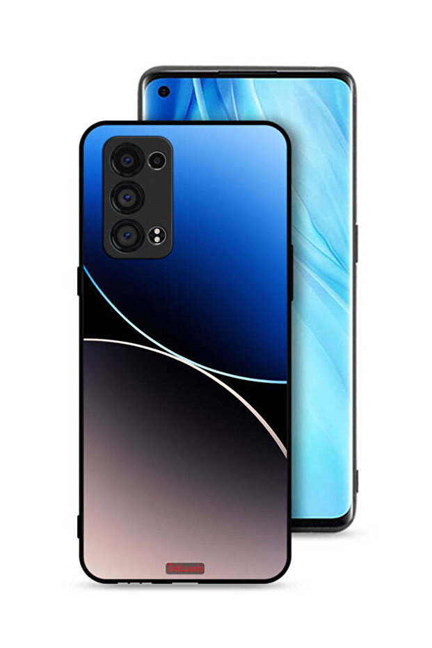 غطاء حماية لهاتف Oppo Reno6 Pro Plus 5G بنمط خطوط منحنية