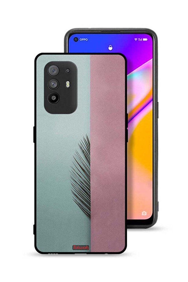غطاء حماية لهاتف Oppo A95 5G بأوراق نصفية