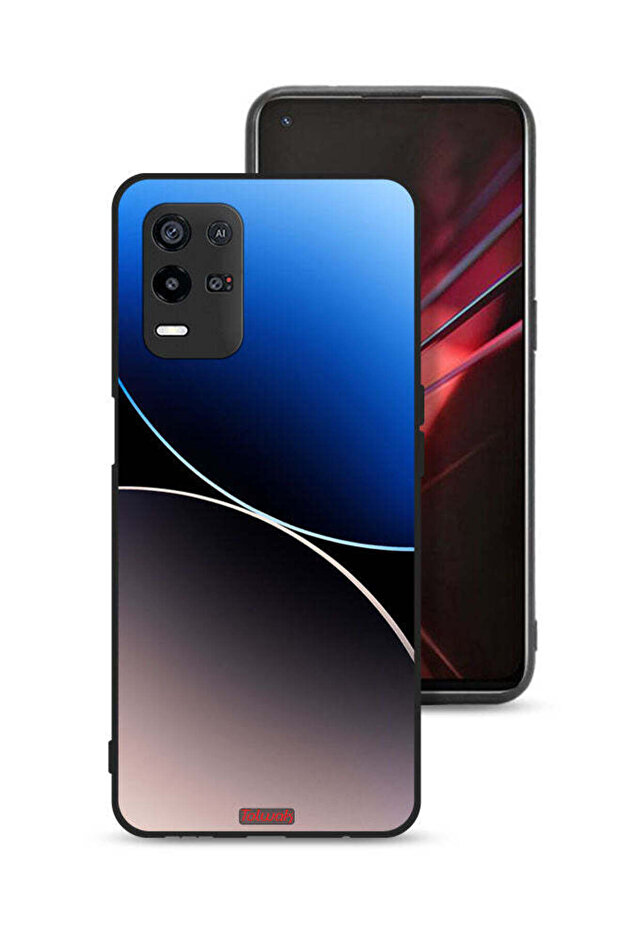 Oppo K9x Protective Case Cover Curve Lines Pattern