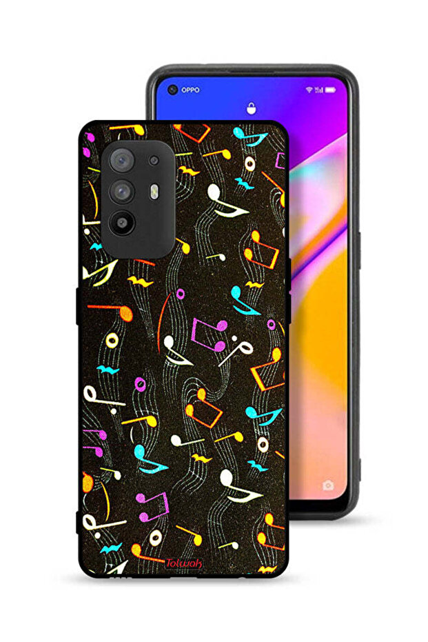 Oppo A95 5G Protective Case Cover Music Fabric Pattern