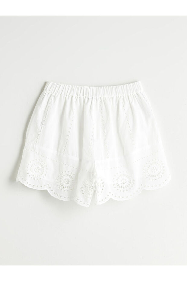 Create Your Style from Uzg Store |   Women's Openwork Shorts with Elastic Waist - 6