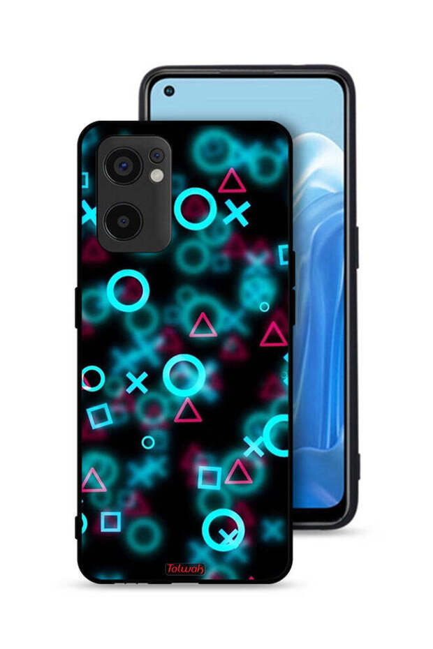 غطاء حماية لهاتف Oppo Reno7 SE 5G برسومات أيقونات لعبة الحبار الصغيرة