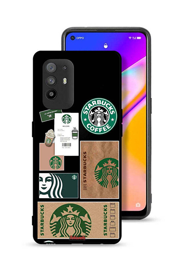 غطاء حماية لهاتف Oppo A95 5G بملصق ستاربكس