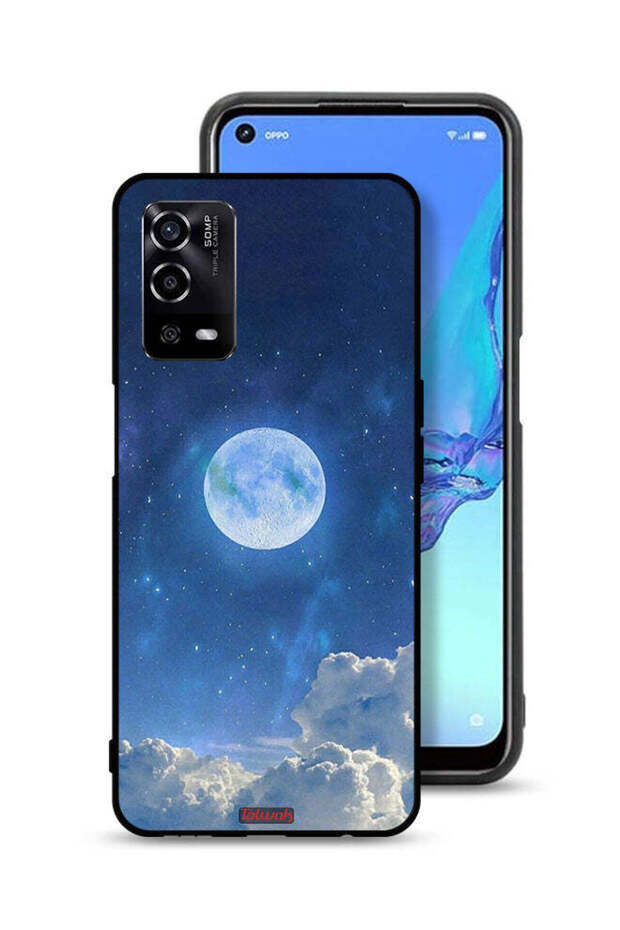 Oppo A55 4G Protective Case Cover Moon Clouds