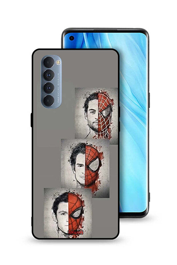 غطاء حماية لهاتف Oppo Reno4 Pro 4G برسومات سبايدر مان