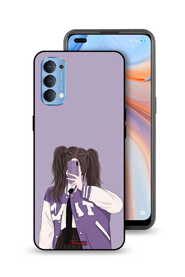 غطاء حماية لهاتف Oppo Reno4 4G لالتقاط صور سيلفي