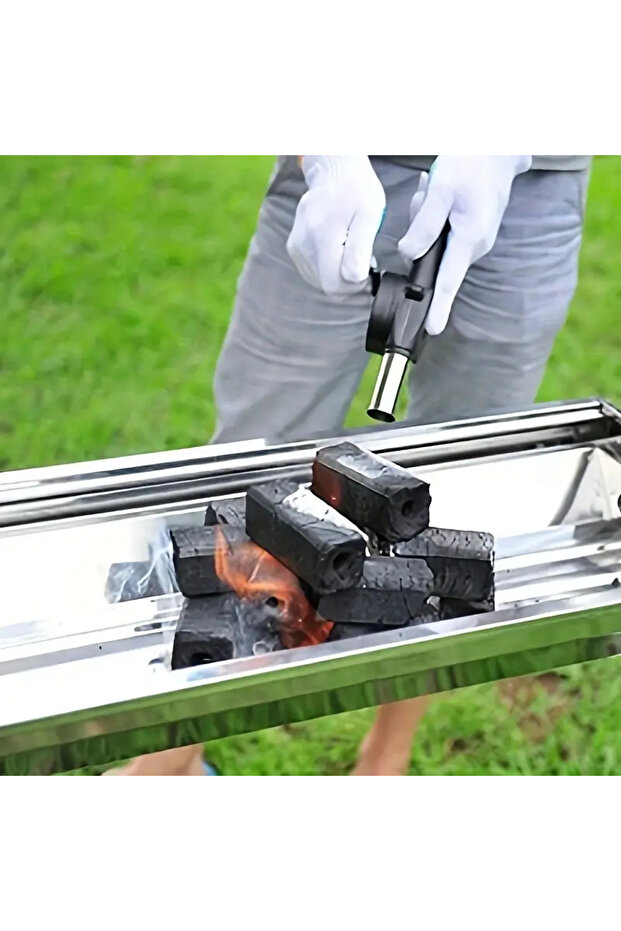 Hand Operated Outdoor Blower, Home Bbq Charcoal Combustion Blower Portable
