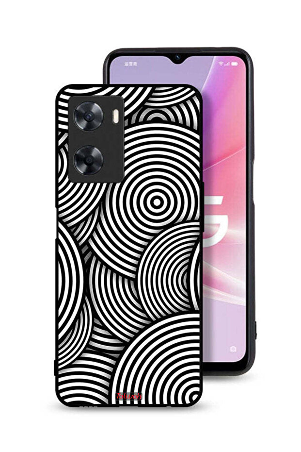 غطاء حماية لهاتف Oppo A57s بنمط دوائر وهمية