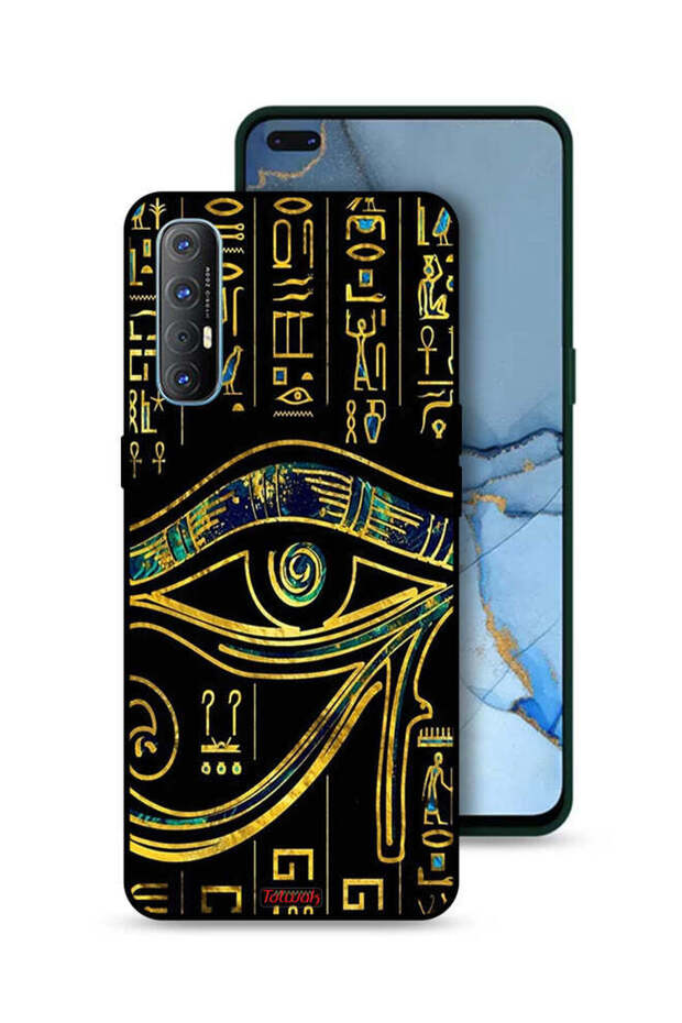 غطاء حماية لهاتف Oppo Reno3 Pro 4G بتصميم عين فنية