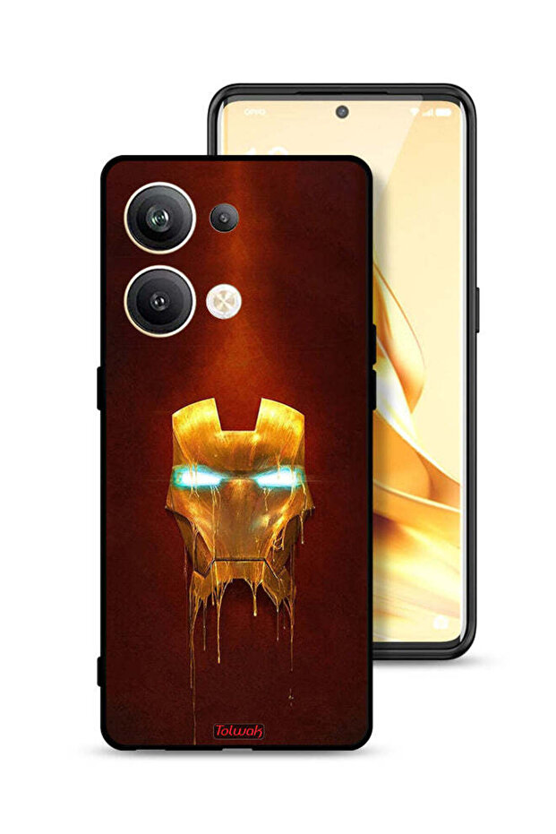 غطاء حماية لهاتف Oppo Reno9 Pro Plus 5G بطبعة Iron Man Marvel Comics