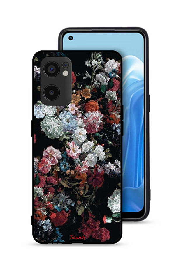 غطاء حماية لهاتف Oppo Reno7 SE 5G بنقشة ورود عتيقة