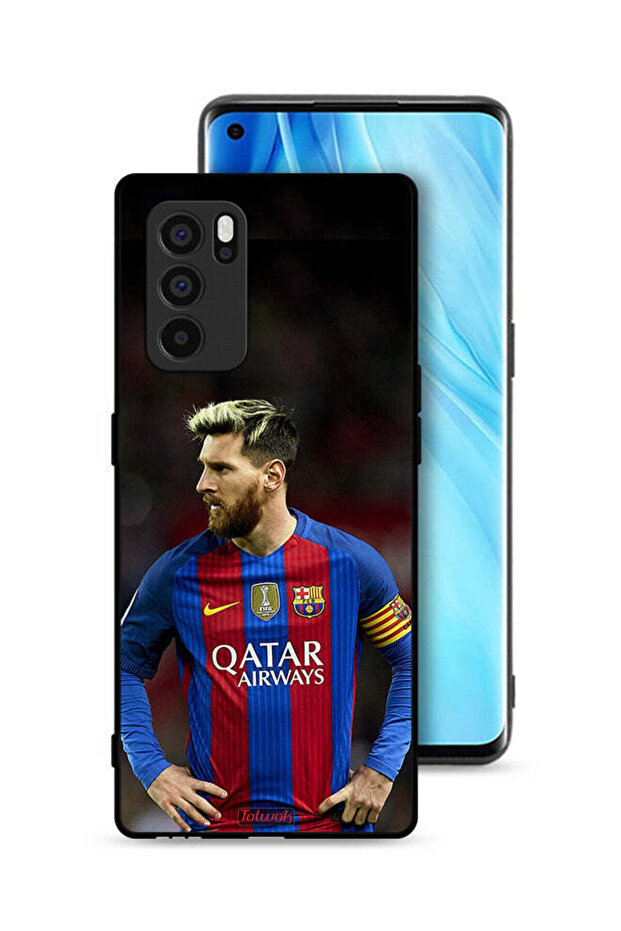 غطاء حماية لهاتف Oppo Reno6 Pro 5G ميسي برشلونة