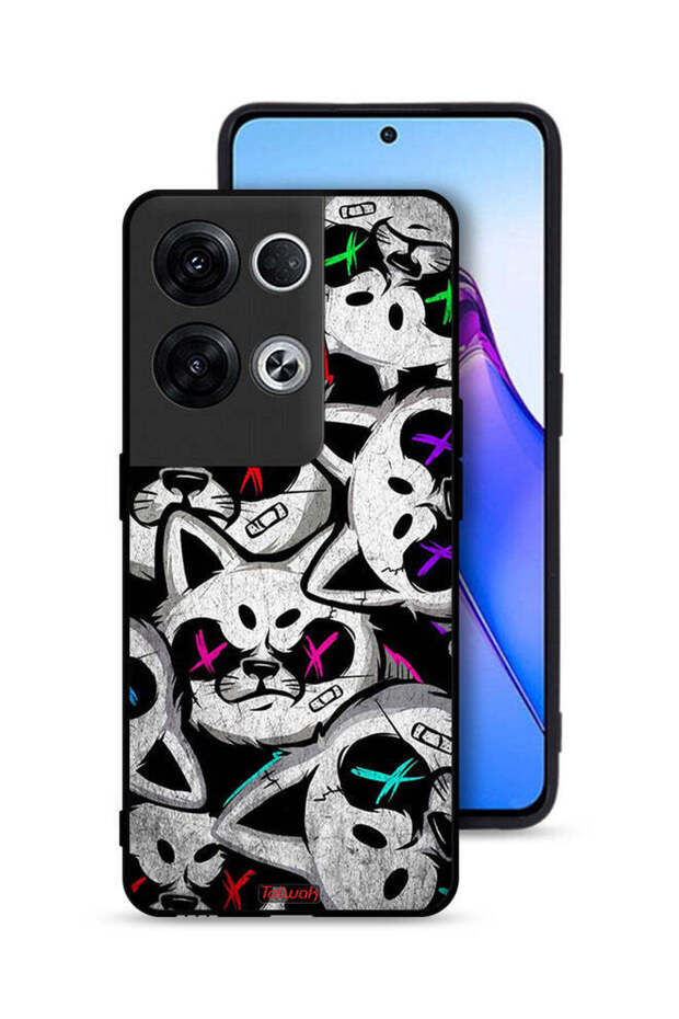 غطاء حماية لهاتف Oppo Reno8 Pro Plus 5G بنقشة قطط مارشميلو