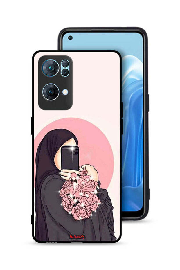 غطاء حماية لهاتف Oppo Reno7 Pro 5G، فن التقاط صور سيلفي مع حمل الزهور
