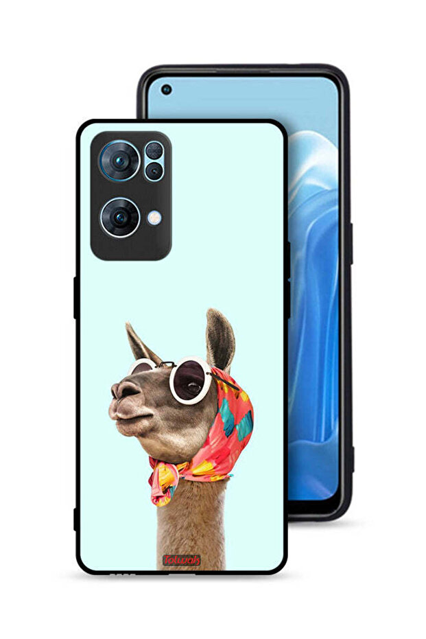 غطاء حماية لهاتف Oppo Reno7 Pro 5G بلون جمل أنيق وجذاب