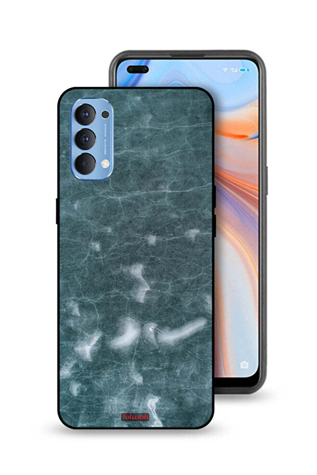 غطاء حماية لهاتف Oppo Reno4 4G بنمط ستونيش