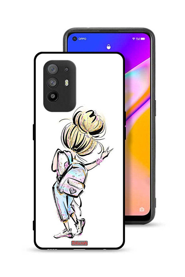 Oppo A95 5G Protective Case Cover Back To School Girl Art
