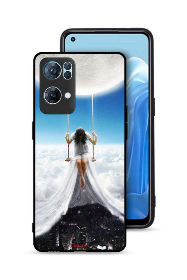 غطاء حماية لهاتف Oppo Reno7 Pro 5G بتصميم فن مدينة الغيوم القمرية