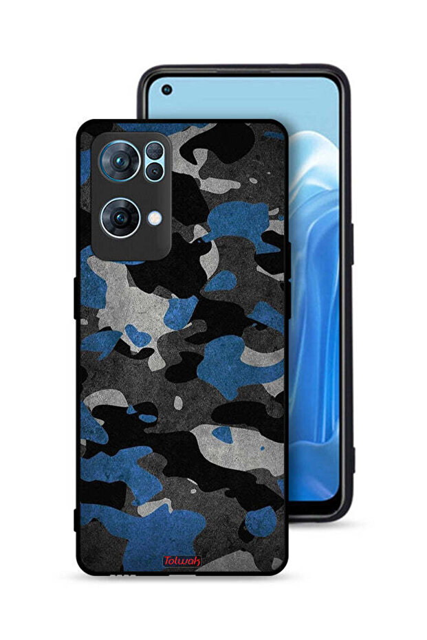 غطاء حماية لهاتف Oppo Reno7 Pro 5G بنمط مموه - 1