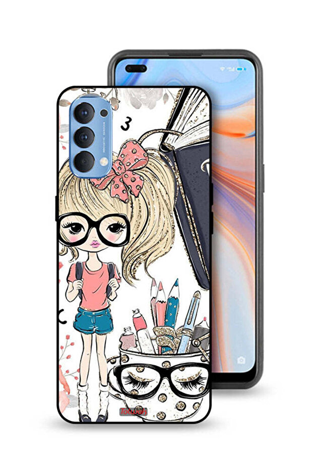 Oppo Reno4 4G Protective Case Cover Unicorn Girl Art